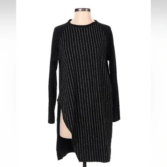 Gershon Bram Vintage Black Stripe Oversized Long Sleeve Sweater Size XS - Picture 1 of 2